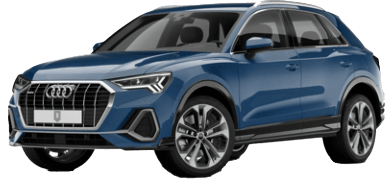 Audi Q3 blauw – SUV vertegenwoordigd leasevorm private lease op Watkanikleasen.nl